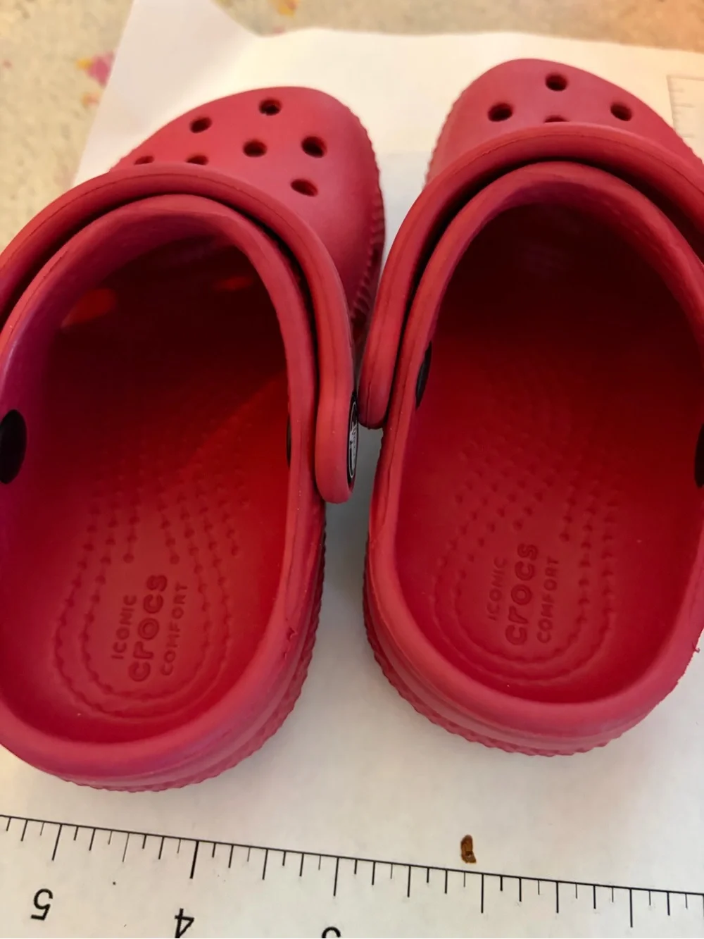 CROCS Kids Red Classic Clog Sandals 5.5